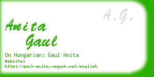 anita gaul business card